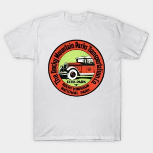 Vintage Rocky Mountain National Park Logo (Transportation Co.) T-Shirt